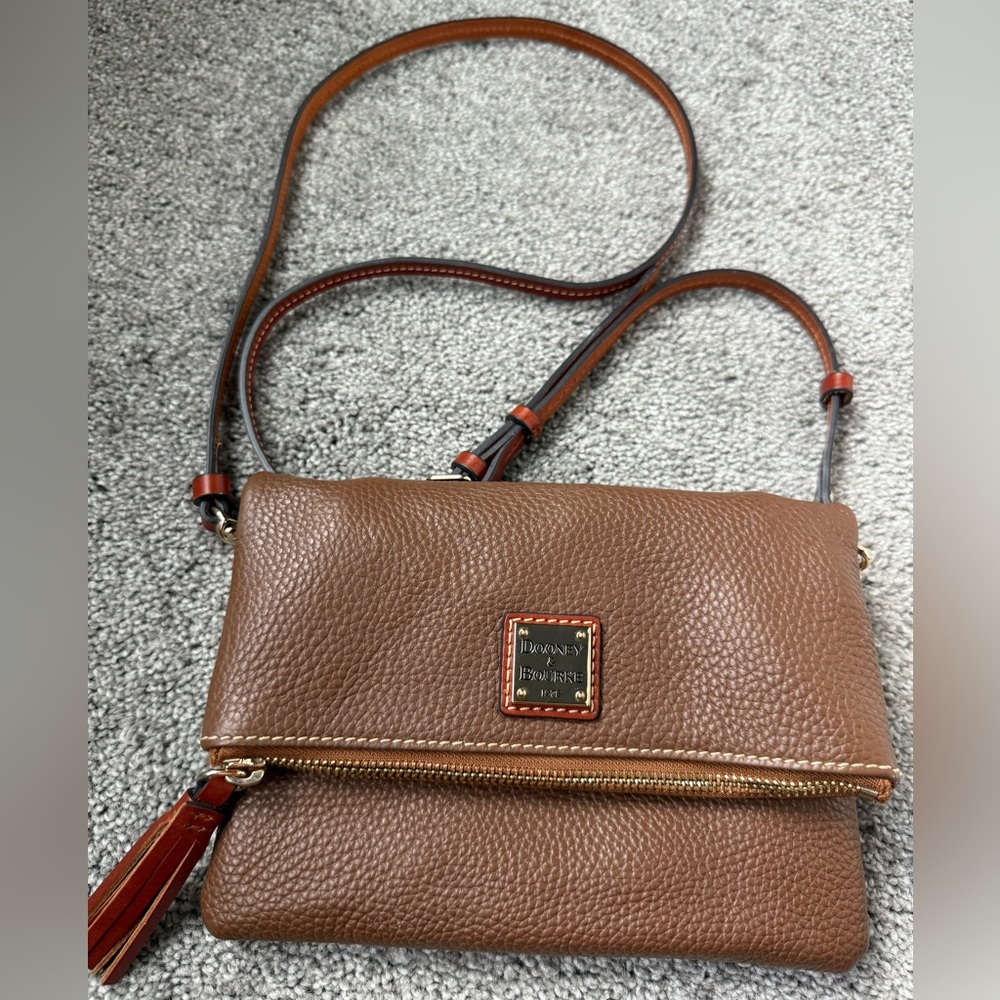 Dooney & Bourke Tan Leather Crossbody Bag